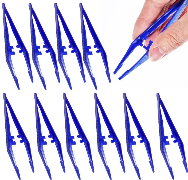 LabAider First Aid Tweezers, Plastic Tweezers, Disposable Forceps for Medical, Crafts, Dressing, Gauze, Lab, School, Elementary Science - Image 1
